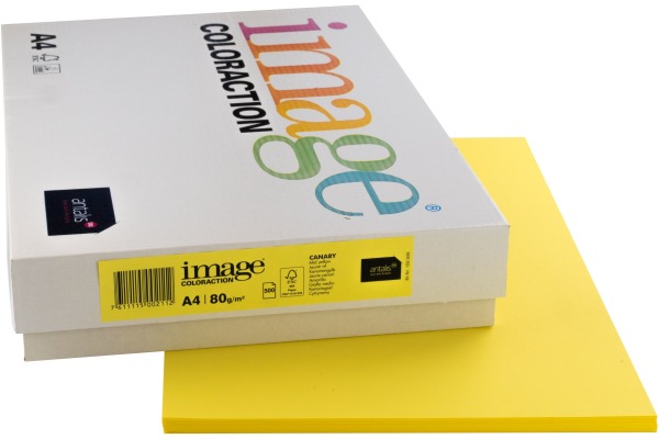 IMAGE COL Kopierpapier Canary A4 274567 kanariengelb, 80g 500 Blatt