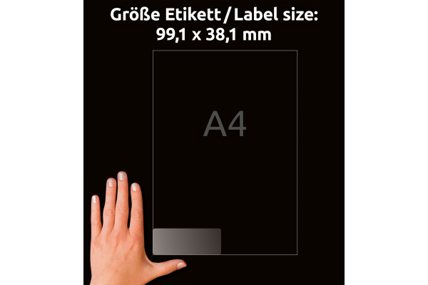 AVERY ZW. Adressetiketten 99,1x38,1mm L7563-25 transparent 350 Stück