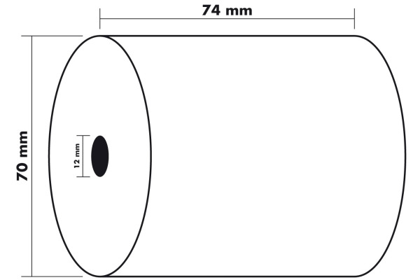 EXACOMPTA Rollen Offset Papier 10 Stk. 40655E 74x70mmx40m für Kasse