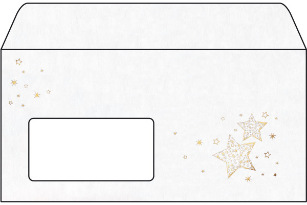 SIGEL Couvert Weihnachten C6/5 DU045/W 90g, Golden Glow 50 Stück