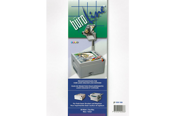 BÜROLINE Projektionsfolie OHP A4 550108 Farblaser Drucker 100 Blatt
