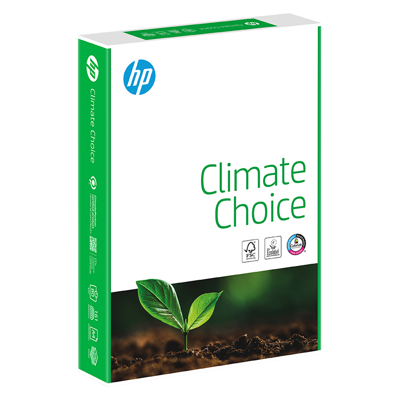 Kopierpapier HP Climate Choice A4 80g, hochweiss 1/4 Palette 25'000 Blatt zu Box 5x500 Bl./Bg.