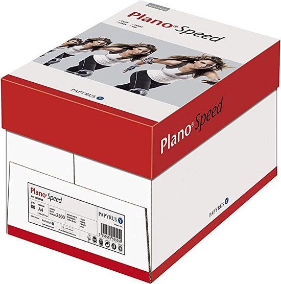 Papyrus Kopierpapier PlanoSpeed A4 80g, hochweiss 1/4 Palette 25'000 Blatt Box 2'500 Bl./Bg.