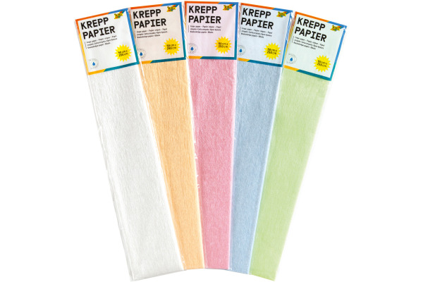 FOLIA Krepppapier 50x250 cm 8229127 Irisierend,10 Farben 10 Bogen