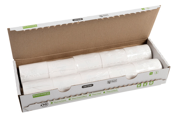 EXACOMPTA Rolle Thermo Papier 10 Stk. 40754E 57x46mmx24m für Kasse