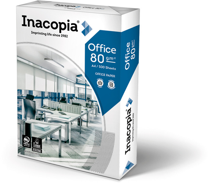Kopierpapier Inacopia Office A4 80g, hochweiss 1 Palette 100'000 Blatt Box 2'500 Bl./Bg.