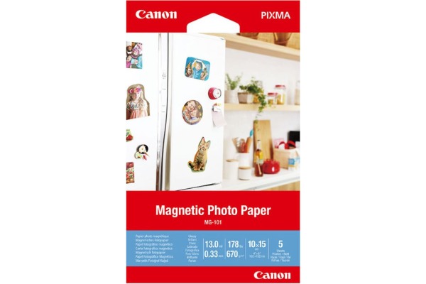 CANON Magnetic Photo Paper 10x15cm MG-101 Glossy 5 Blatt