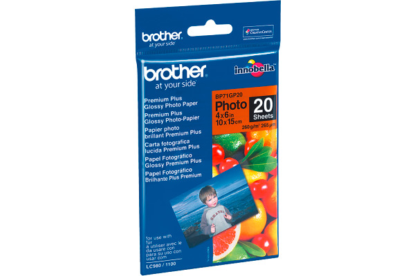 BROTHER Photo Paper glossy 260g A6 BP71-GP20 MFC-6490CW 20 Blatt