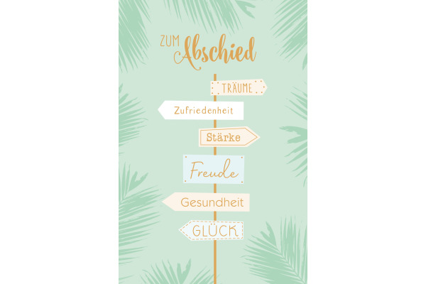 ABC Abschiedskarte DE B6 52303 Wegweiser
