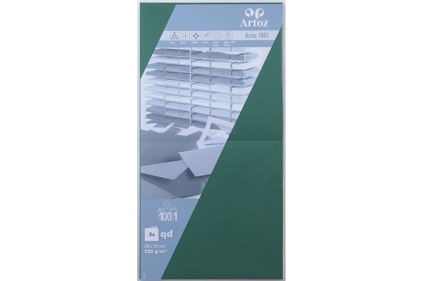 ARTOZ Karten 1001 310x155mm 107452263 220g, racing green 5 Blatt