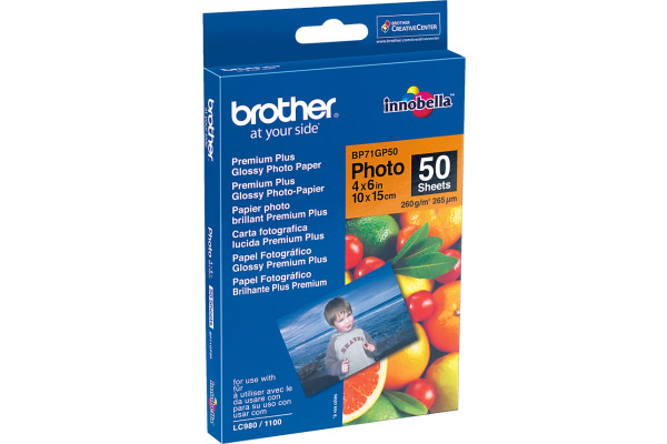 BROTHER Photo Paper glossy 260g A6 BP71-GP50 MFC-6490CW 50 Blatt