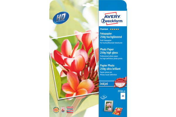 AVERY ZW. Superior InkJet Photo Paper A4 2556-20 250g 20 Blatt