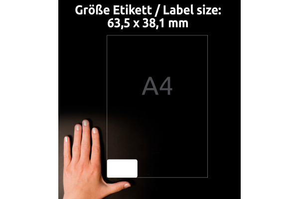 AVERY ZW. Adressetiketten 63,5x38,1mm LR7160100 recycling 2100 Stück