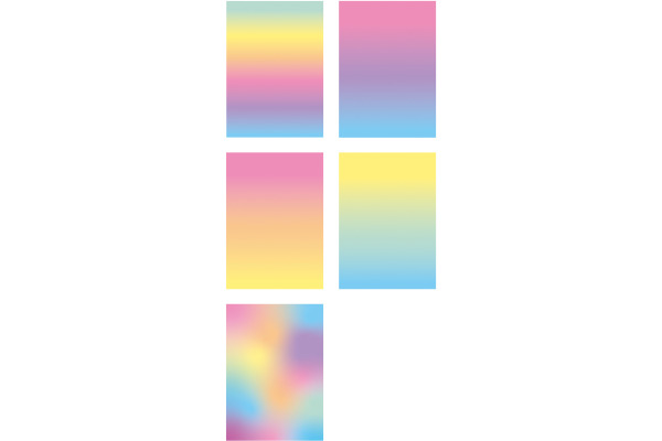 FOLIA Glanzpapier Rainbow 22.5x32cm 766 100g, ass. 10 Blatt