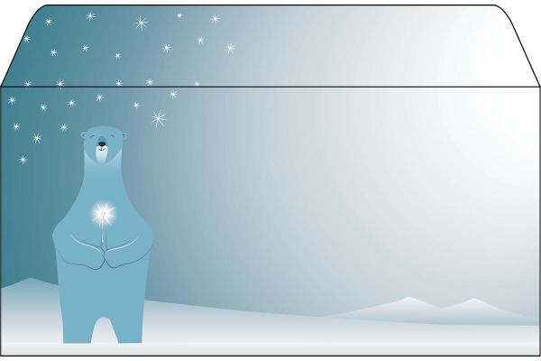 SIGEL Couvert Weihnachten C6/5 DU259 90g, Polar Bear 25 Stück
