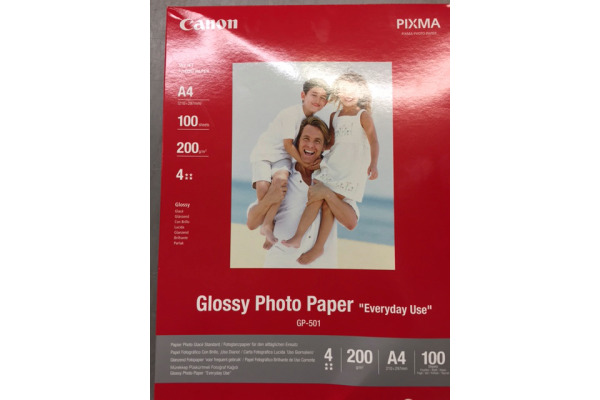 CANON Glossy Photo Paper 200g A4 GP501A4 InkJet, Everyday 100 Blatt