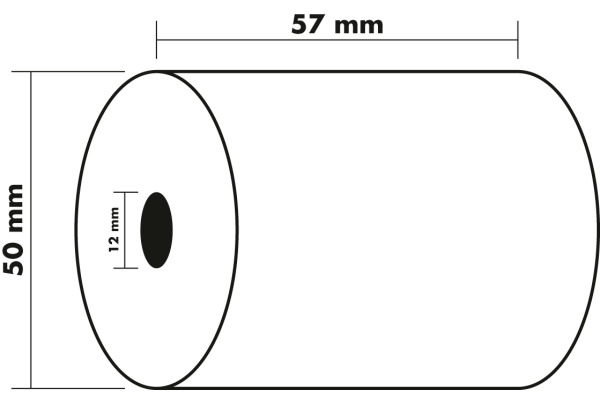 EXACOMPTA Rollen Offset Papier 10 Stk. 40346E 57x50mmx20m für Kasse