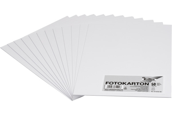 FOLIA Fotokarton A4 614/50 00 300g, weiss 50 Blatt