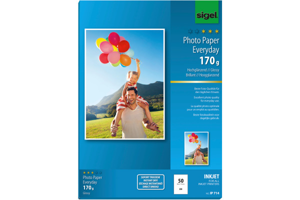 SIGEL InkJet Photo Paper Everyday A4 IP714 170g glossy 50 Blatt