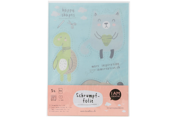 I AM CREA Shrinkfolie A4 4010.48 transparent, 5 Blatt