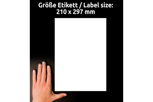 AVERY ZW. Laser-Etiketten 210x297mm L4775-20 weiss,wetterfest 20 St./20 Bl.