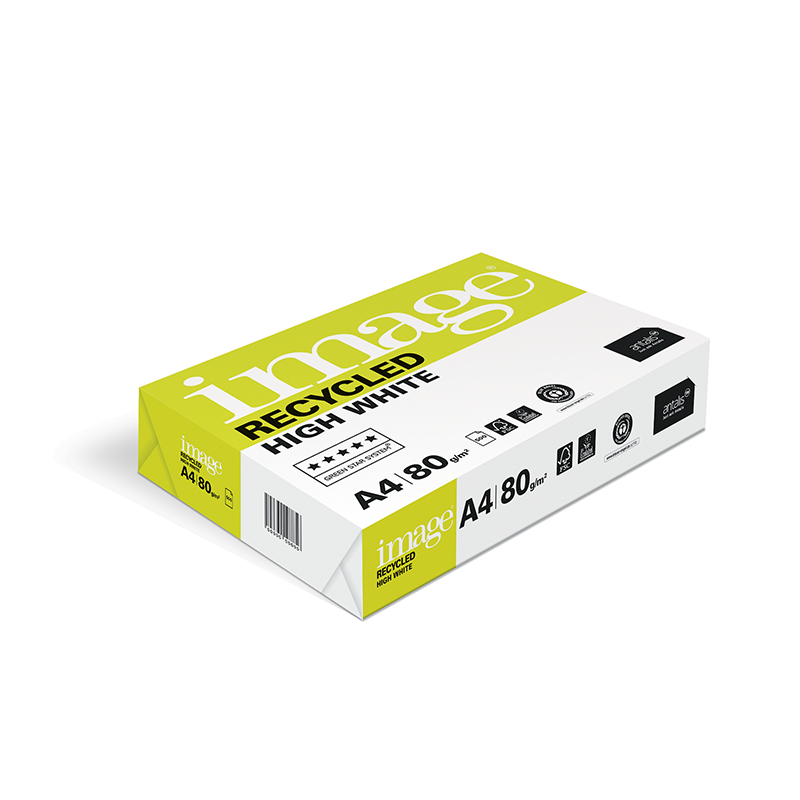 Image Recycled High White Blue Angel 80g, hochweiss 1/2 Palette 50'000 Blatt Box 5x500 Bl./Bg.