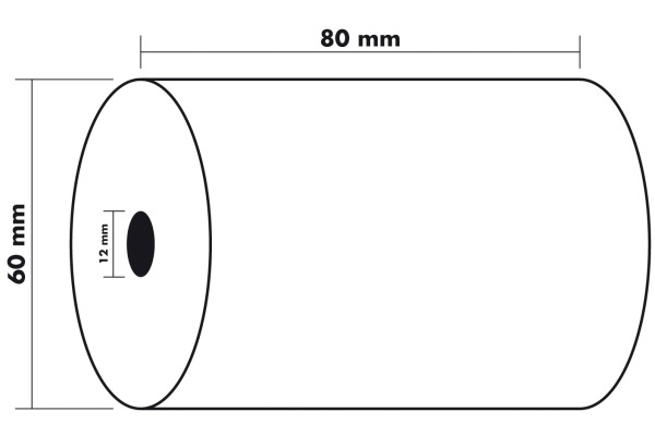 EXACOMPTA Rolle Thermo Papier 10 Stk. 43824E 80x60mmx44m für Kasse