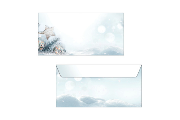 SIGEL Couvert Weihnachten C6/5 DU312 90g, Snow Star 25 Stück