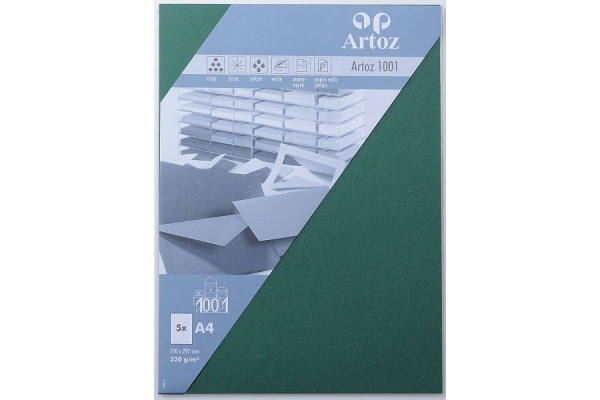 ARTOZ Karten 1001 A4 107696143 220g, racing green 5 Blatt