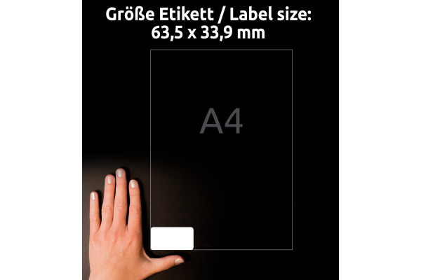 AVERY ZW. Adressetiketten 99,1x33,9mm J8162-25 weiss 400 Stück