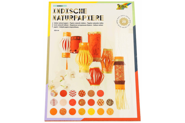FOLIA Motivblock 550402 Col. Indiamubai, rot/orange