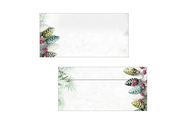 SIGEL Couvert Weihnachten C6/5 DU177 90g,Christmas Garland 50 Stk.