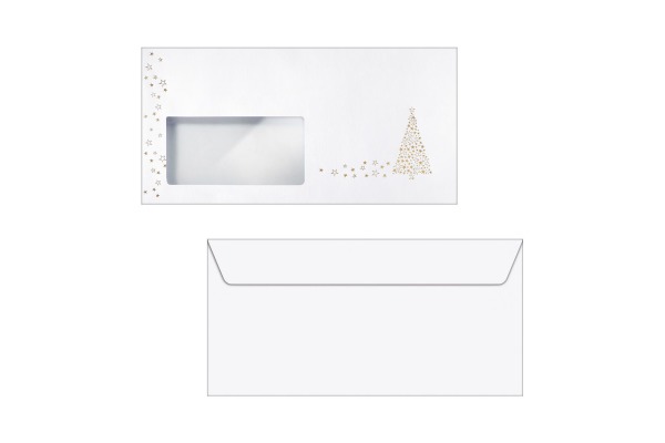 SIGEL Couvert Weihnachten C6/5 DU084 90g, Golden Tree 50 Stück