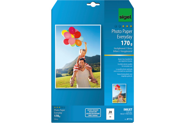 SIGEL InkJet Photo Paper Everyday A4 IP713 170g glossy 20 Blatt