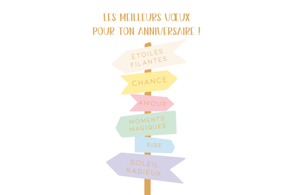 ABC Geburtstagskarte FR B6 53071 Wegweiser