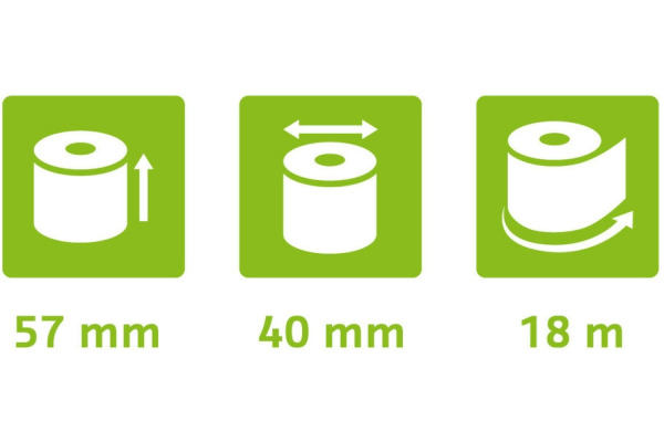 EXACOMPTA Thermopapierrolle 20Stk. 40761E 57x40mmx18m