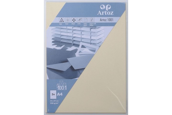 ARTOZ Karten 1001 A4 107696142 220g, chamois 5 Blatt