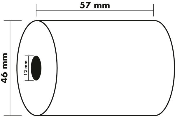 EXACOMPTA Rolle Thermo Papier 10 Stk. 40754E 57x46mmx24m für Kasse