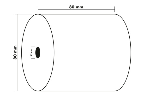 EXACOMPTA Rolle Thermo Papier 5 Stk. 43828E 80x70mmx72m für Kasse