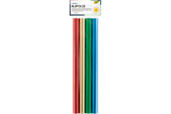 FOLIA Alufolie 30x50cm 404 assortiert 4 Rollen
