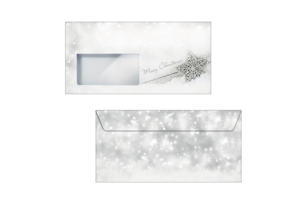 SIGEL Couvert Weihnachten C6/5 DU136 90g, Stars 50 Stück