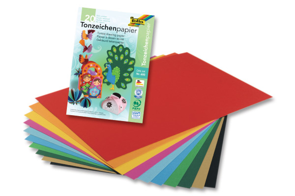 FOLIA Tonpapierblock 130g 600 A4