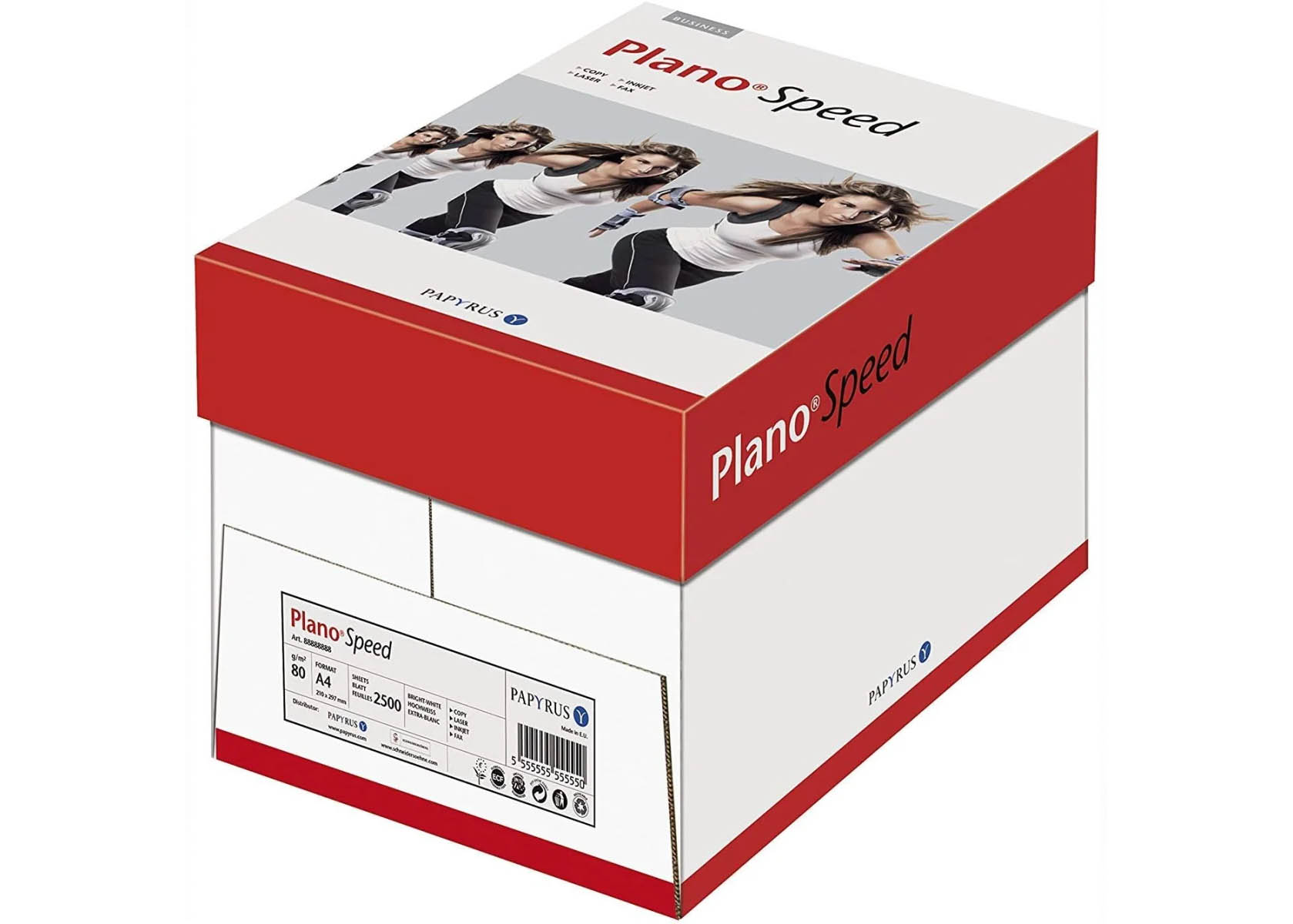 Papyrus Kopierpapier PlanoSpeed A4 80g, hochweiss 1 Palette 100'000 Blatt Box 2'500 Bl./Bg.