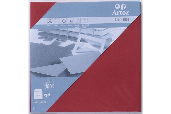 ARTOZ Couverts 1001 160x160mm 107454185 100g, weinrot 5 Stück