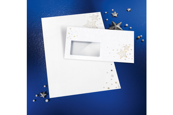 SIGEL Couvert Weihnachten C6/5 DU045/W 90g, Golden Glow 50 Stück