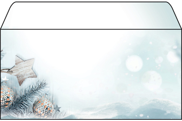 SIGEL Couvert Weihnachten C6/5 DU312 90g, Snow Star 25 Stück