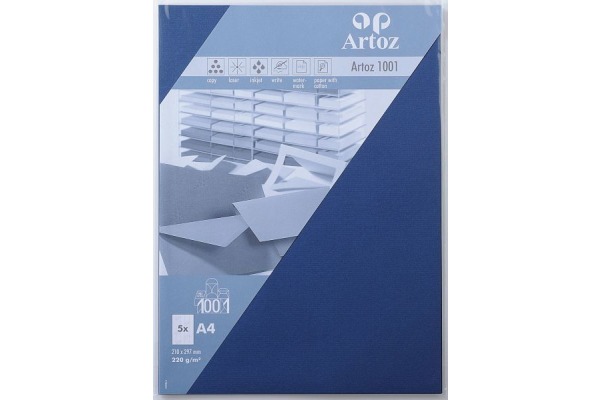 ARTOZ Karten 1001 A4 107696144 220g, classic blau 5 Blatt
