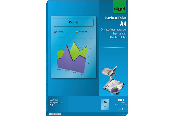 SIGEL Inkjet-Folie A4 IF210 50 Blatt